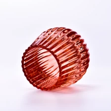 中国 定制的圆形透明彩色玻璃蜡烛容器供应商 制造商