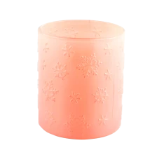 Cina barattoli di vetro cilindri per la fabbricazione di candele con logo Emboss Wholesale produttore