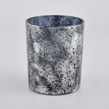 China cylinder marble painting glass for scented candle jars manufacturer