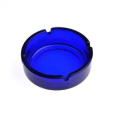 China dark bule glass ashtray manufacturer