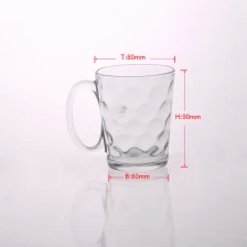 China debossed glass mug manufacturer