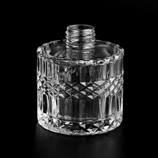 China diamond pattern diffuser bottles diamond pattern glass candle holder manufacturer
