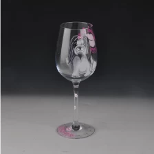 Chiny Pies malowane szkło martini producent