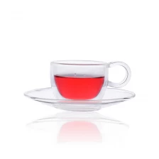 Китай double wall tea glass cup производителя