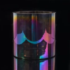 Chine verre de porte bougie avec des couleurs brillantes de galvanoplastie fabricant