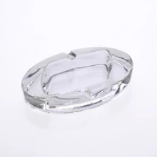 China elliptical shape glass ashtray manufacturer