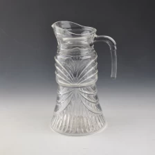 Chine motif en relief carafe d'eau en verre avec couvercle fabricant