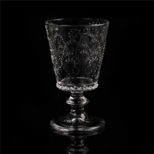 Cina embossing glass candle stand produttore