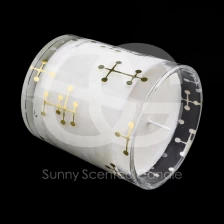 porcelana jarra de vela de vidrio vacío 8oz 10oz Gold Stamping Gars Al por mayor fabricante