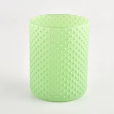 China Leeres hellgrünes Kerzenglas für die Herstellung von kundenspezifischen Gefäßen Hersteller