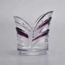 China flower shape unique design glass votive jars manufacturer