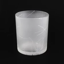 China frosted 12 oz glass lilin vessel pengilang