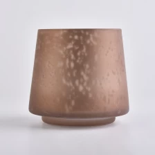 China stapelbare bernsteinfarbene Kerzenhalter aus Glas mit silbernem Quecksilber Hersteller