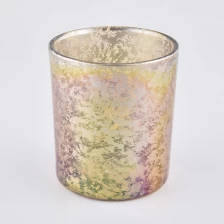 porcelana Tenedores de velas de cristal con decoraciones de colores. fabricante