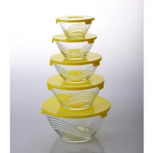 Chiny glass cooking bowl set producent