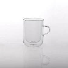 porcelana doble pared vaso de borosilicato de vidrio/el vidrio a prueba de calor fabricante