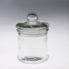 China glass jar with stainless steel  lid manufacturer