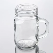 China glass mason jar with handle manufacturer