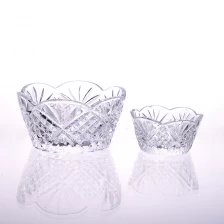 porcelana tarro de cristal de azúcar con los patrones agradables en relieve fabricante