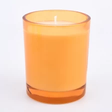 China glossy colored glass candle jars 300ml manufacturer
