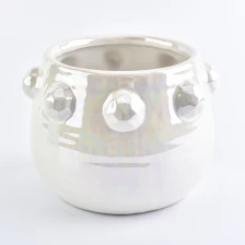 Chine bols de bougie en céramique de placage brillant fabricant
