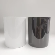 中国 有光泽的白色和黑色玻璃蜡烛罐300ml流行尺寸 制造商
