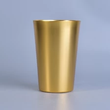 porcelana gold color alumium metal votive candle holder fabricante