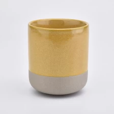 China gold glazed 12 oz ceramic candle jar manufacturer