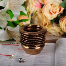 China brilho de ouro esmalte jarra de vela de cerâmica fabricante