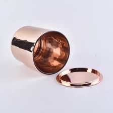 porcelana tarro de vela de cilindro chapado en oro fabricante