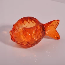 China goldfish shape glass tealight holder manufacturer