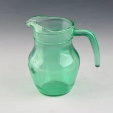 China jarro de água de vidro transparente verde fabricante