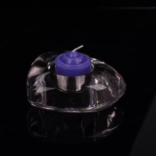 porcelana porta velas de cristal en forma de corazón fabricante