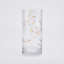 Chine bougeoirs cylindriques en verre avec motif imprimé fabricant