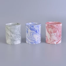 porcelana hogar deco 5 oz candeleros de cerámica de mármol fabricante