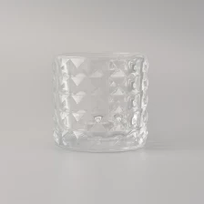 China home deco mini diamond glass candle jars manufacturer