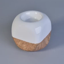 China home deco white ceramic tea light candle jars manufacturer
