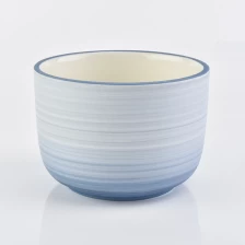 中国 家居装饰陶瓷大豆蜡蓝色蜡烛罐 制造商