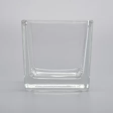中国 家の装飾の空の正方形のガラスキャンドルジャー メーカー