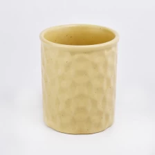 China Decoração de casa Honeycomb em relevo o porta -velas em cerâmica fabricante