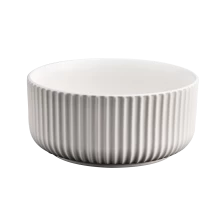 China home decor large matte white ceramic candle jars manufacturer