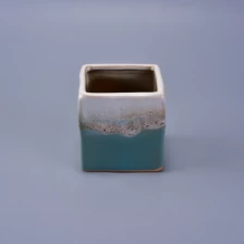 China home decor new square ceramic candle jar manufacturer
