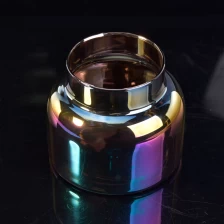 China suporte de vela de vidro iridescente roxo Home da decoração fabricante
