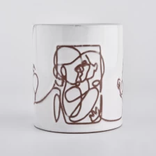 Chine décoration de la maison logo personnalisé décoration de mariage pot de bougie en céramique fabricant