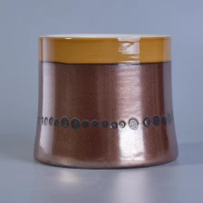 China home made metalize ceramic candle jars manufacturer