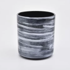Chine vente chaude 12 oz luxe cylindre bougie jarres verre noir fabricant