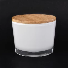 China hot sales white 4 oz glass candle jar with lid manufacturer