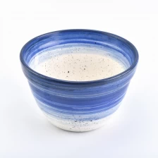 China iridescence ceramic candle jar with dots manufacturer