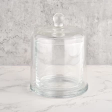 China large glass candle jar with dome 20oz candle holder pengilang