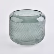 porcelana recipiente grande de vidrio hecho a mano para velas fabricante